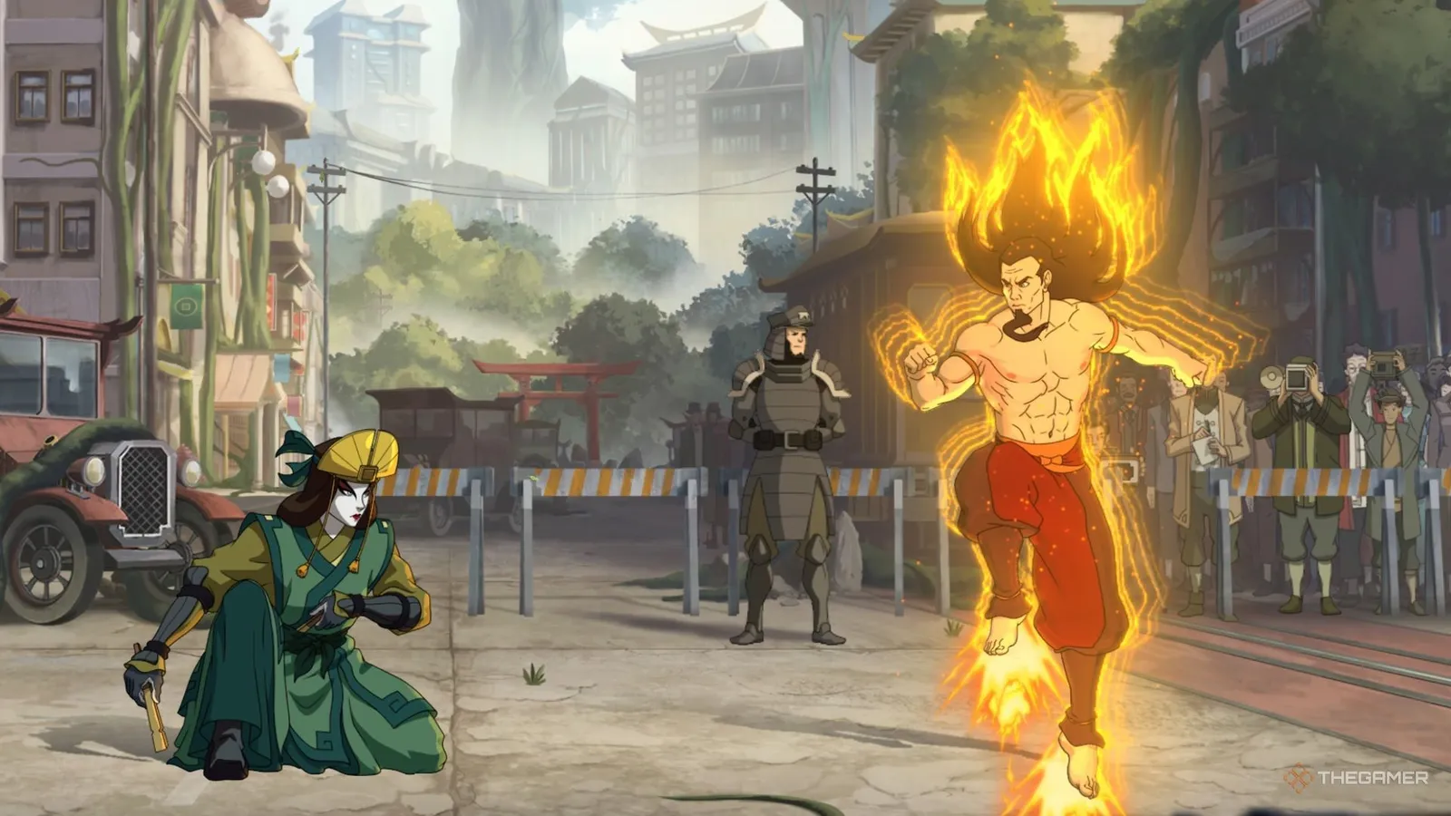 Avatar Legends: The Fighting Game Fire Lord Ozai character portrait unleashing Sozin Comet boosted Lightning barrage strike