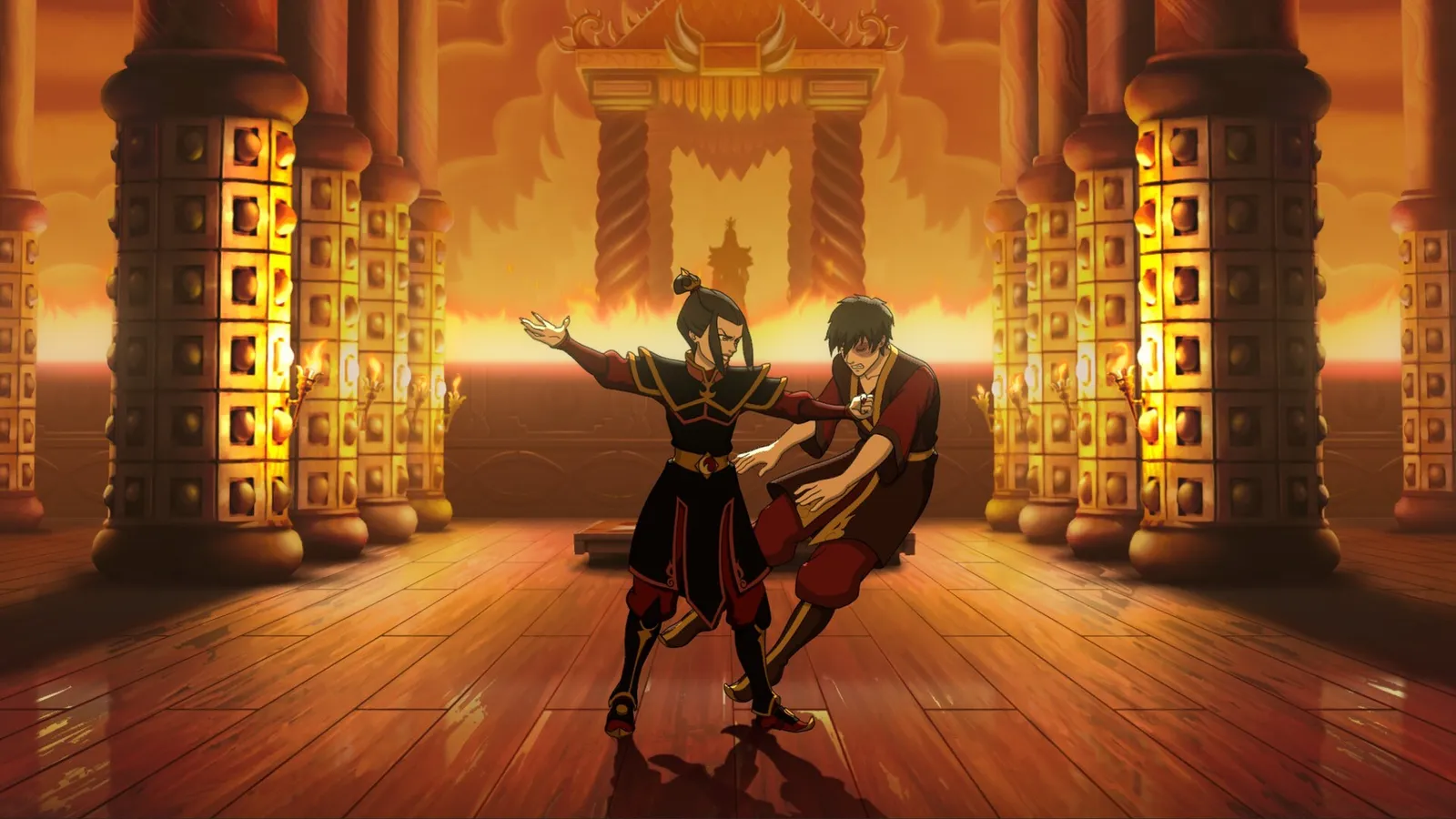 Avatar Legends: The Fighting Game online netplay match HUD displaying 0-frame rollback latency indicator