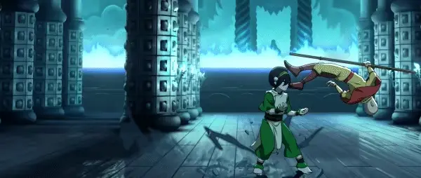 Avatar Legends: The Fighting Game competitive tier list match between S-tier Korra and A-tier Azula