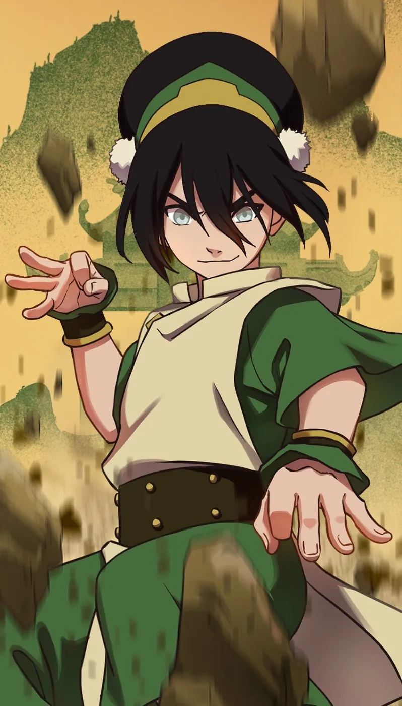 Avatar Legends: The Fighting Game Toph character portrait summoning Earthbending wall pillar and Seismic Sense counter stance
