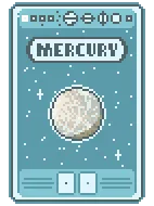 Mercury planet card art (wallpaper style example)