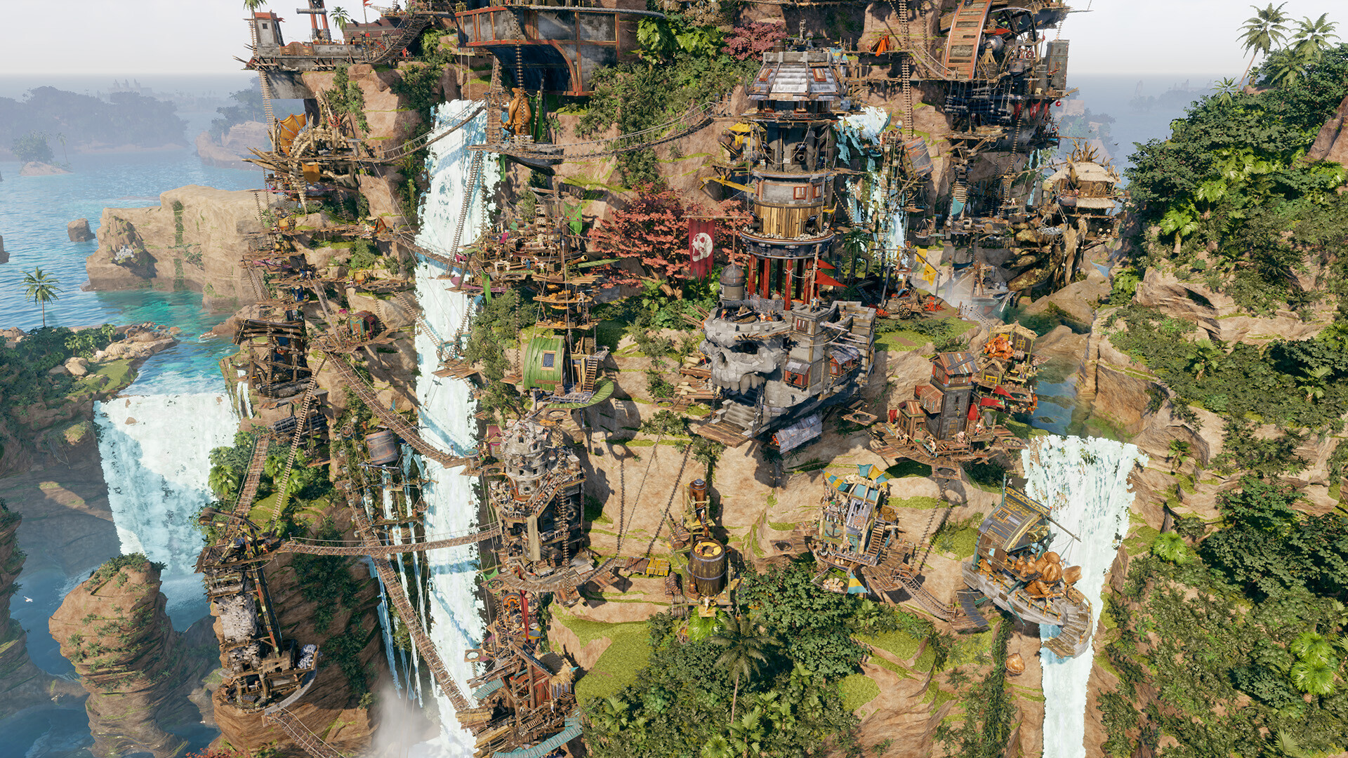 Corsair Cove — building along the coastline.