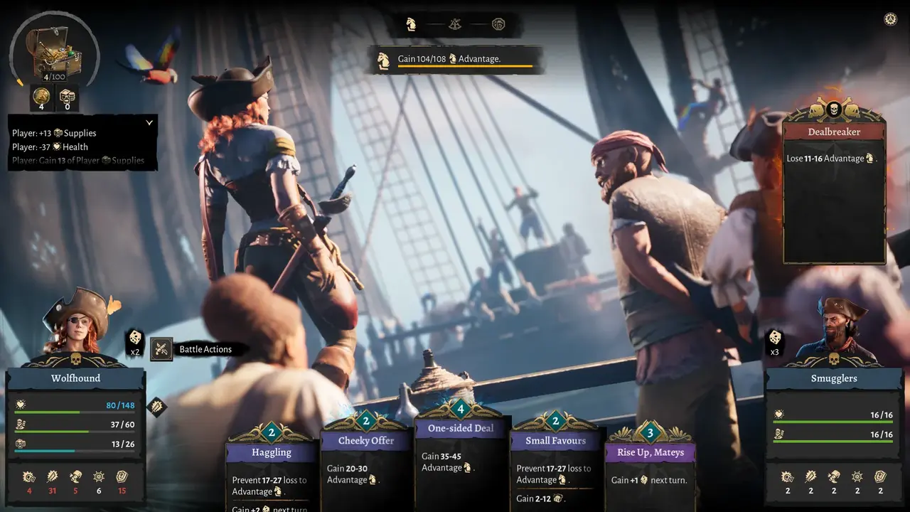 Corsair Cove combat — swordplay against a rival pirate