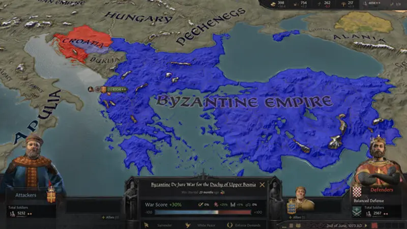 Crusader Kings 3 war screen (official Steam store screenshot)