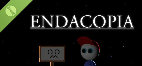 Endacopia character art featuring protagonist Mellow and cast in retro edutainment style