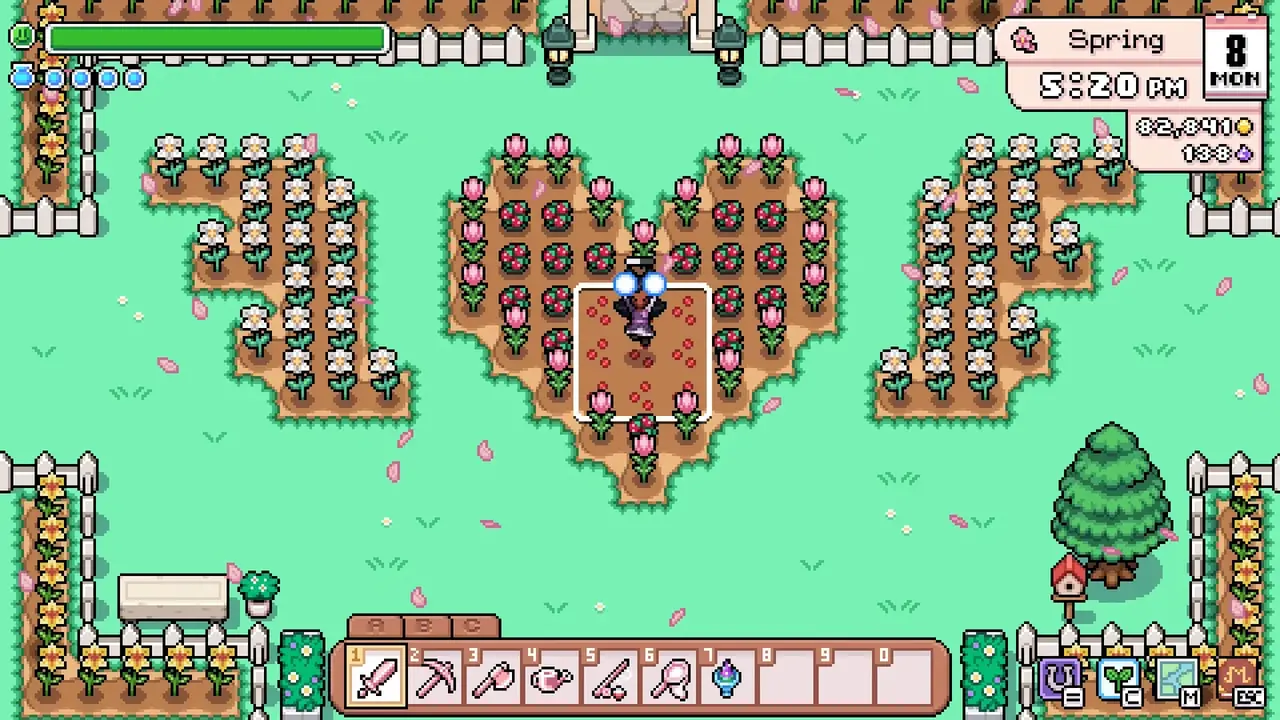 Fields of Mistria romance — a heart event in the village
