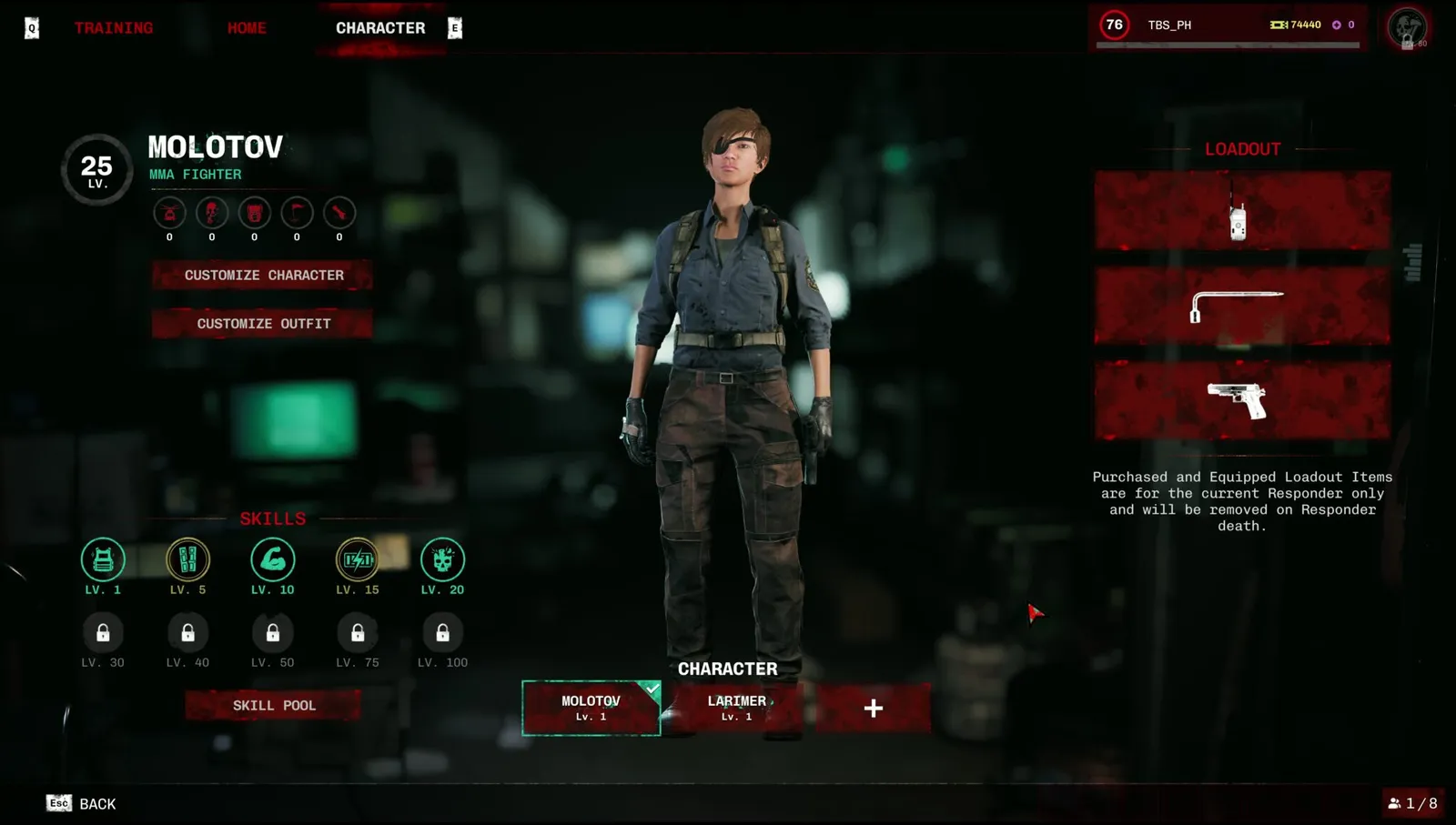 No More Room in Hell 2 Responder equipping deployable Rescue Beacon gadget to respawn downed squadmates