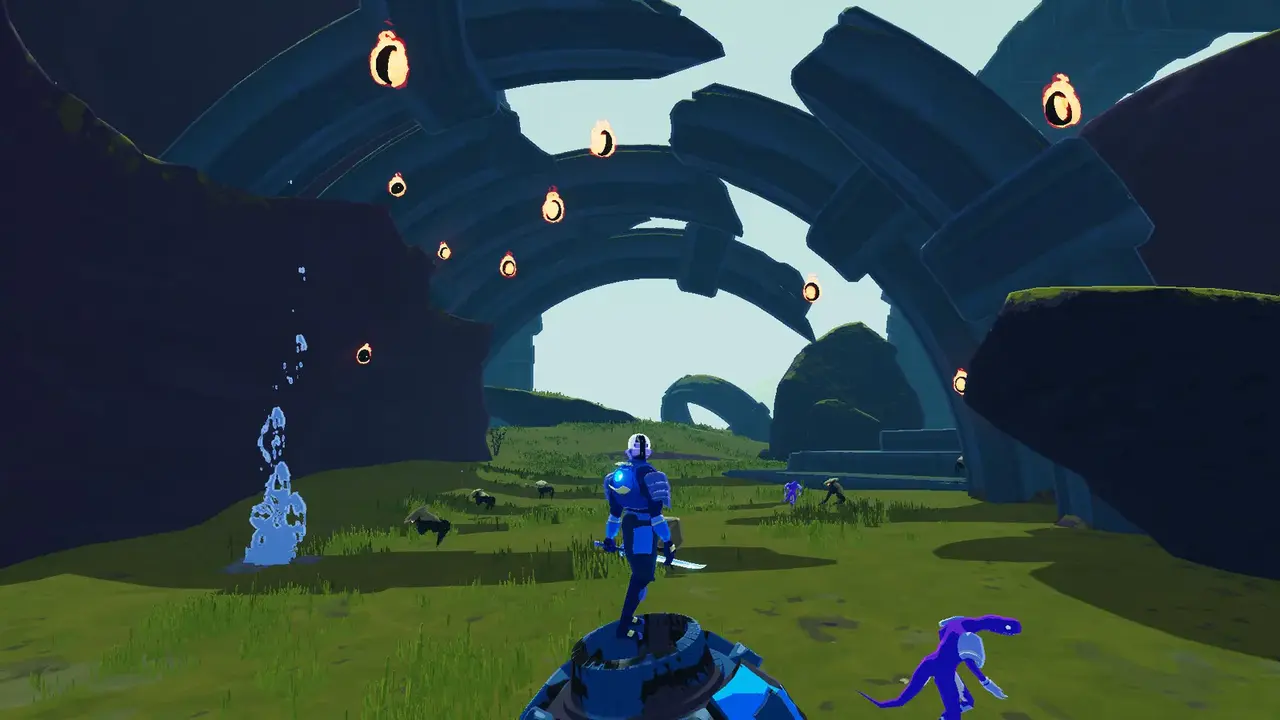 Risk of Rain 2 stage gameplay (Steam store page screenshot).