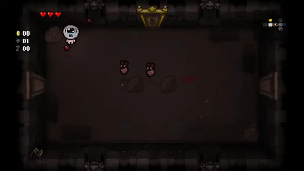 Character selection screen in The Binding of Isaac